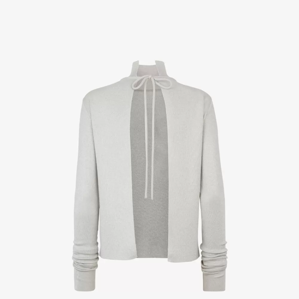Top E Camicie>Fendi Maglia In Viscosa Color Argento