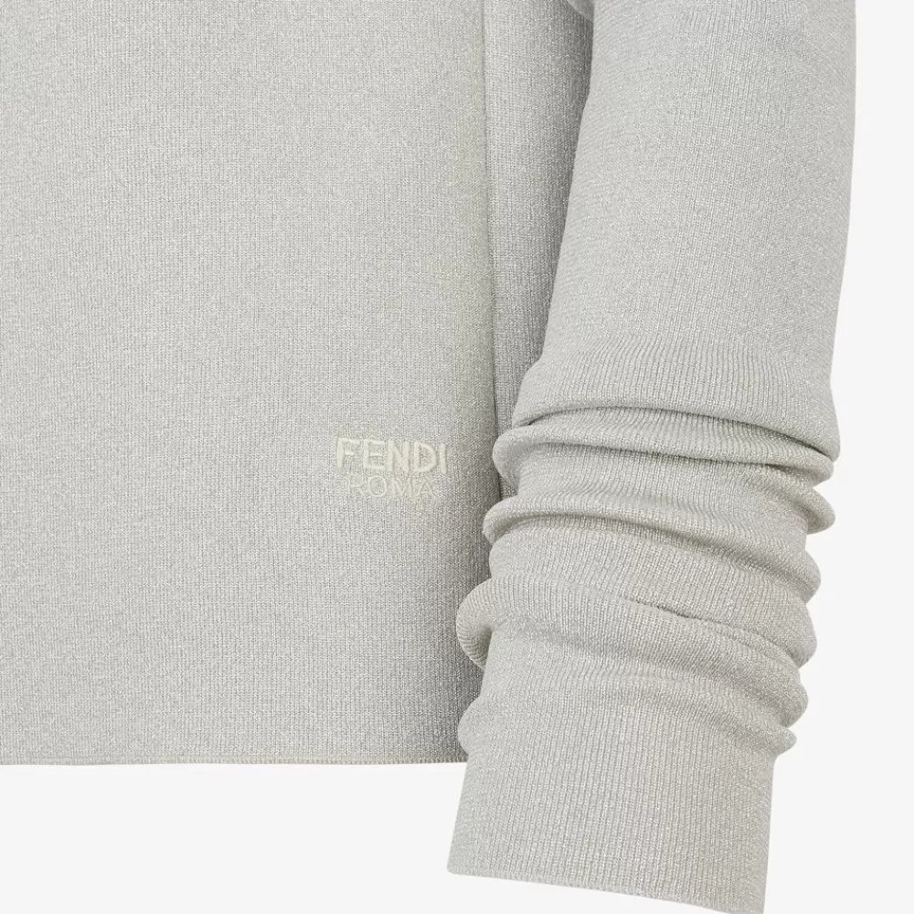 Top E Camicie>Fendi Maglia In Viscosa Color Argento