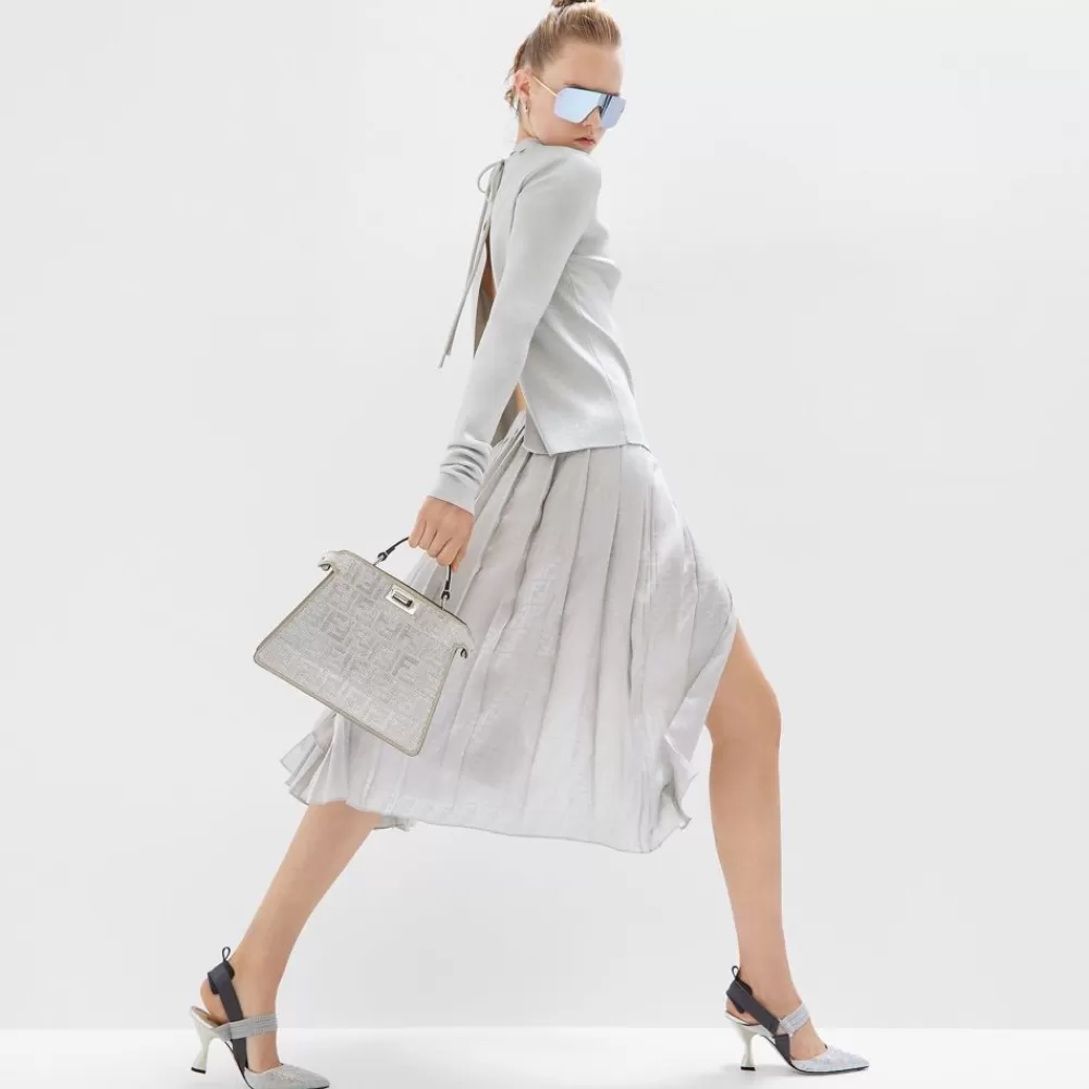 Top E Camicie>Fendi Maglia In Viscosa Color Argento