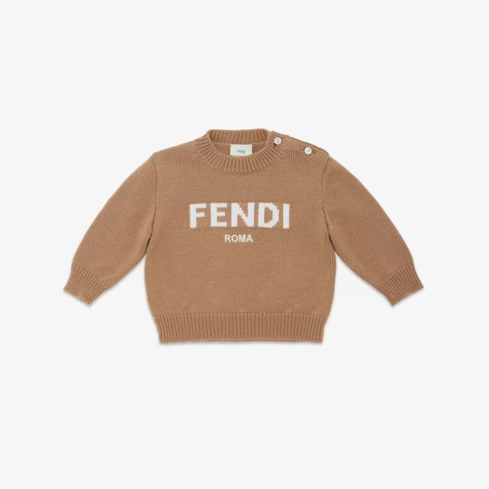 Bambina>Fendi Maglione Baby In Lana Beige