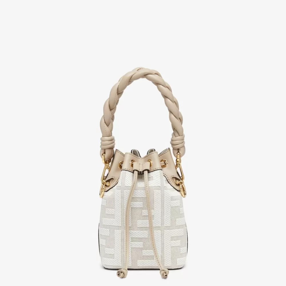 Borse Mini>Fendi Minibag In Canvas Ff Bianco
