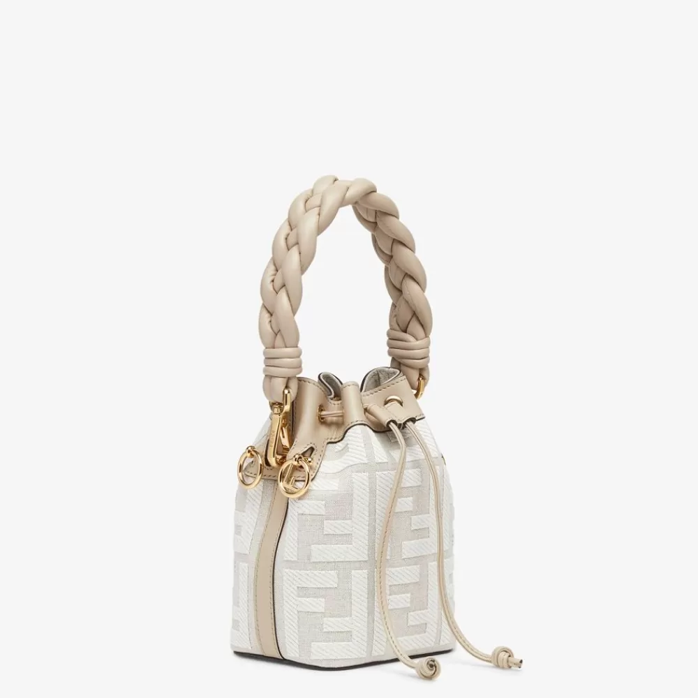Borse Mini>Fendi Minibag In Canvas Ff Bianco