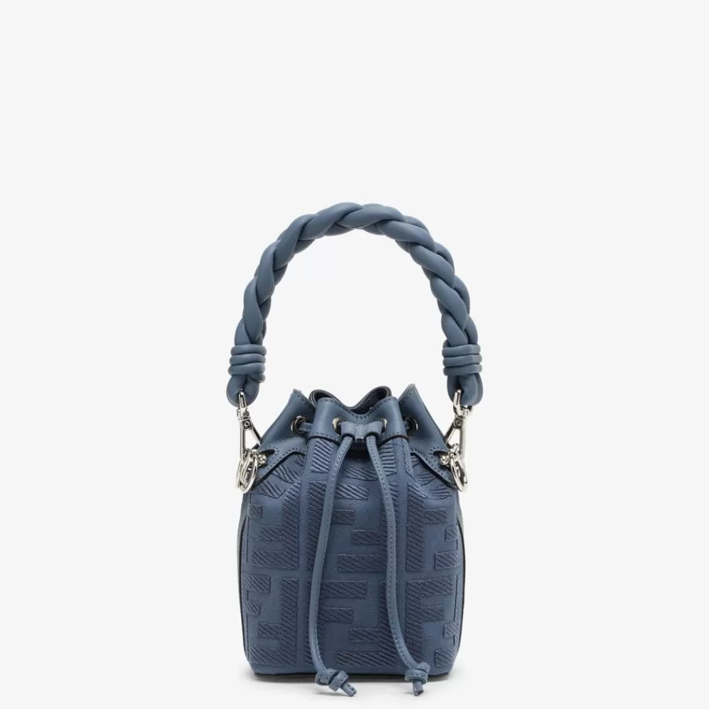 Borse Mini>Fendi Minibag In Canvas Ff Blu