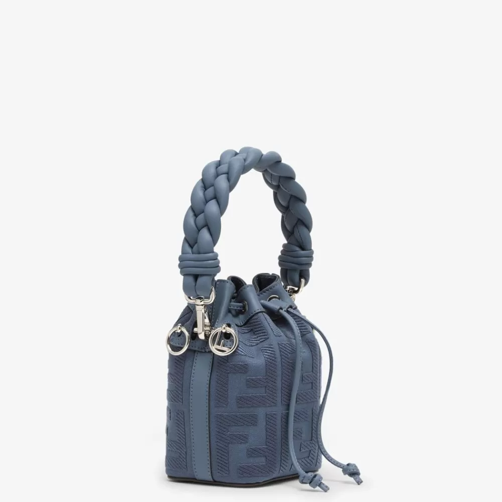 Borse Mini>Fendi Minibag In Canvas Ff Blu