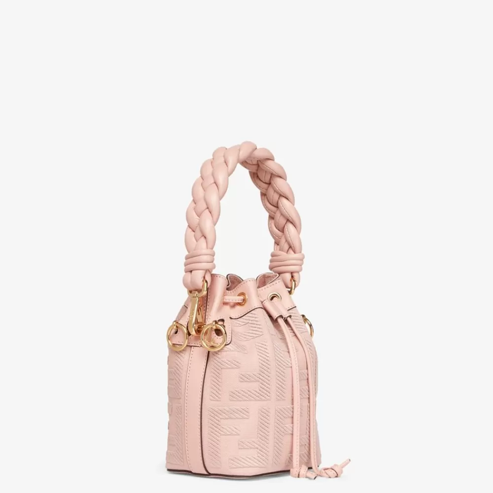 Borse Mini>Fendi Minibag In Canvas Ff Rosa