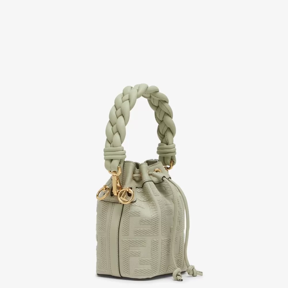 Borse Mini>Fendi Minibag In Canvas Ff Verde Chiaro