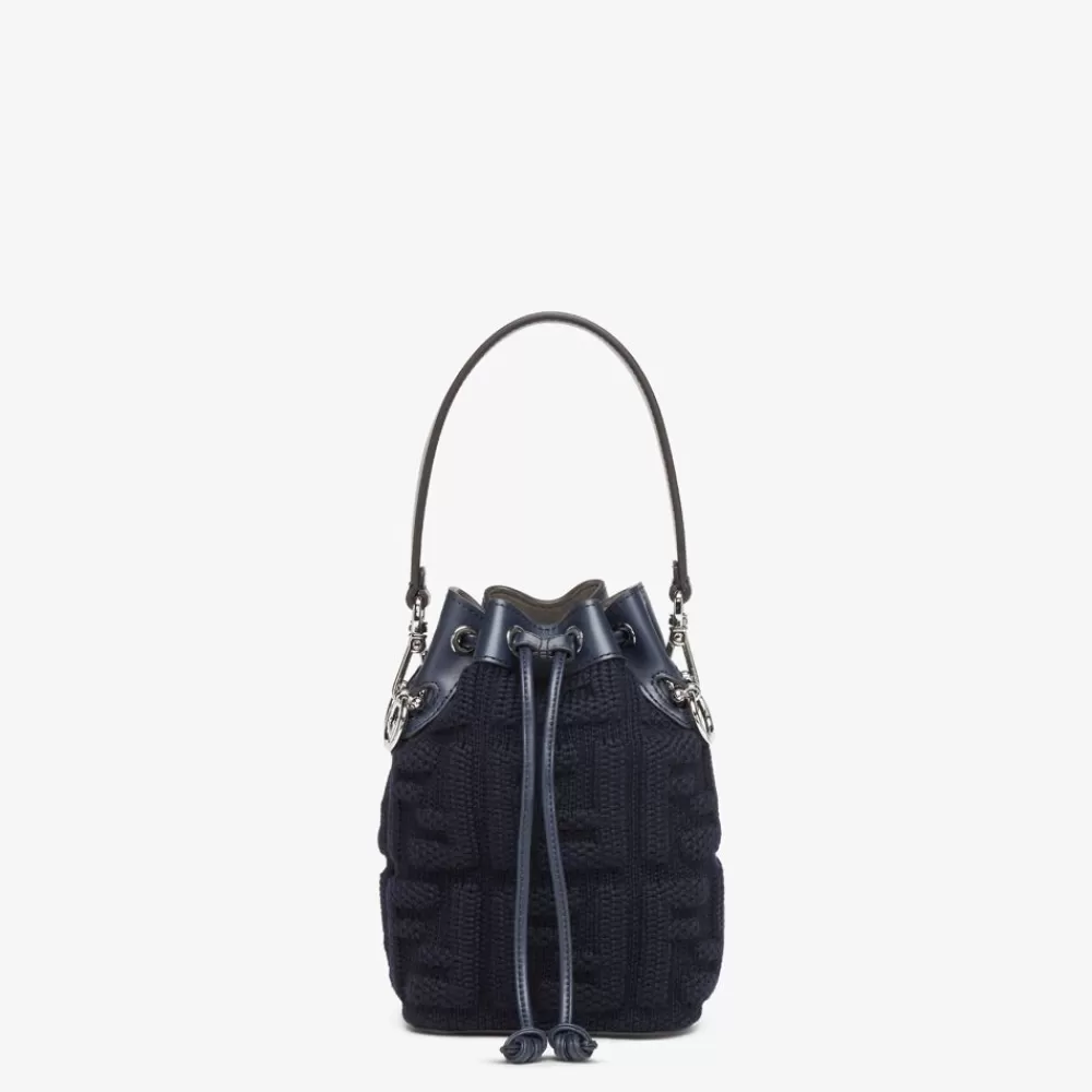 Borse Mini>Fendi Minibag In Lana Ff Blu Notte