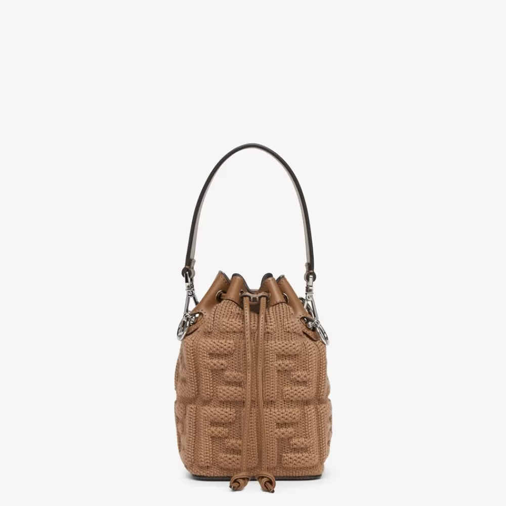Borse Mini>Fendi Minibag In Lana Ff Color Sabbia