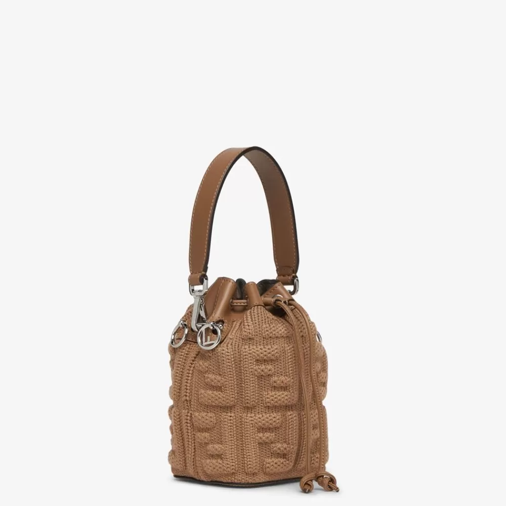 Borse Mini>Fendi Minibag In Lana Ff Color Sabbia
