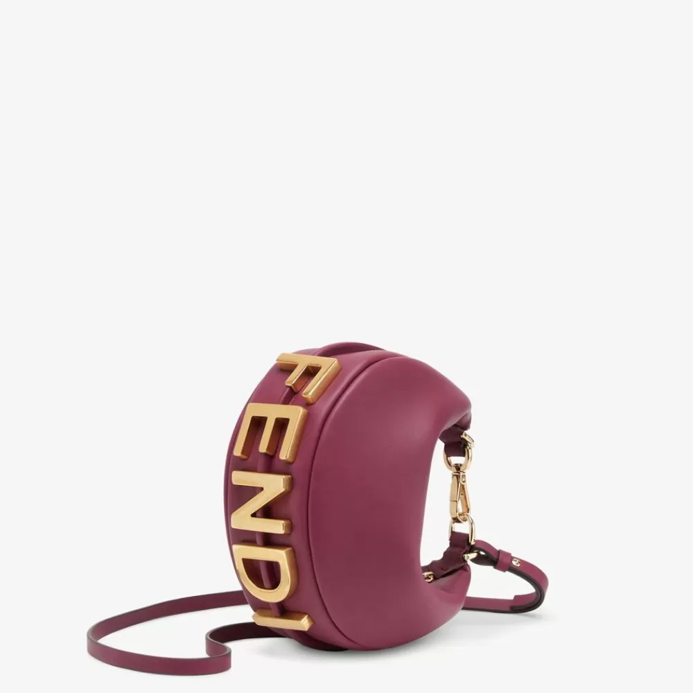 Borse Mini>Fendi Minibag In Pelle Bordeaux
