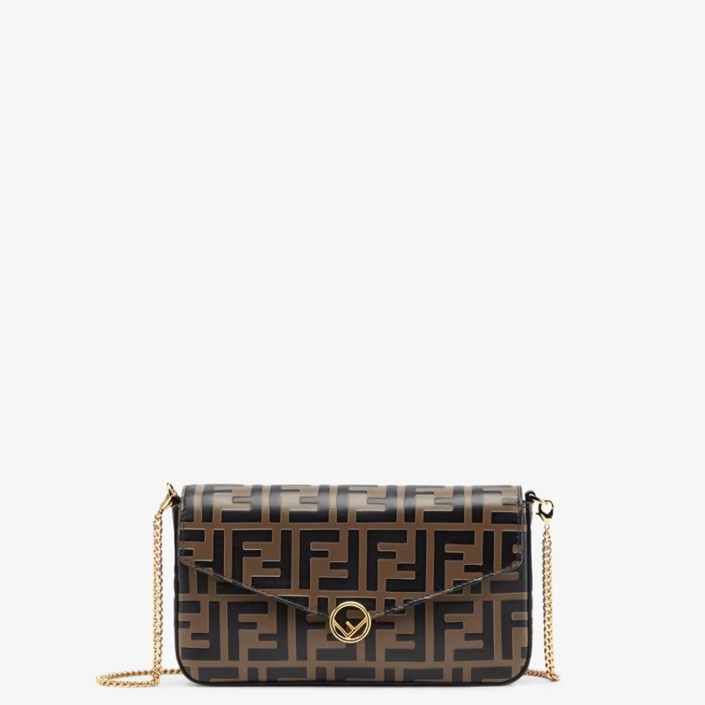Borse Hobo>Fendi Minibag In Pelle Marrone