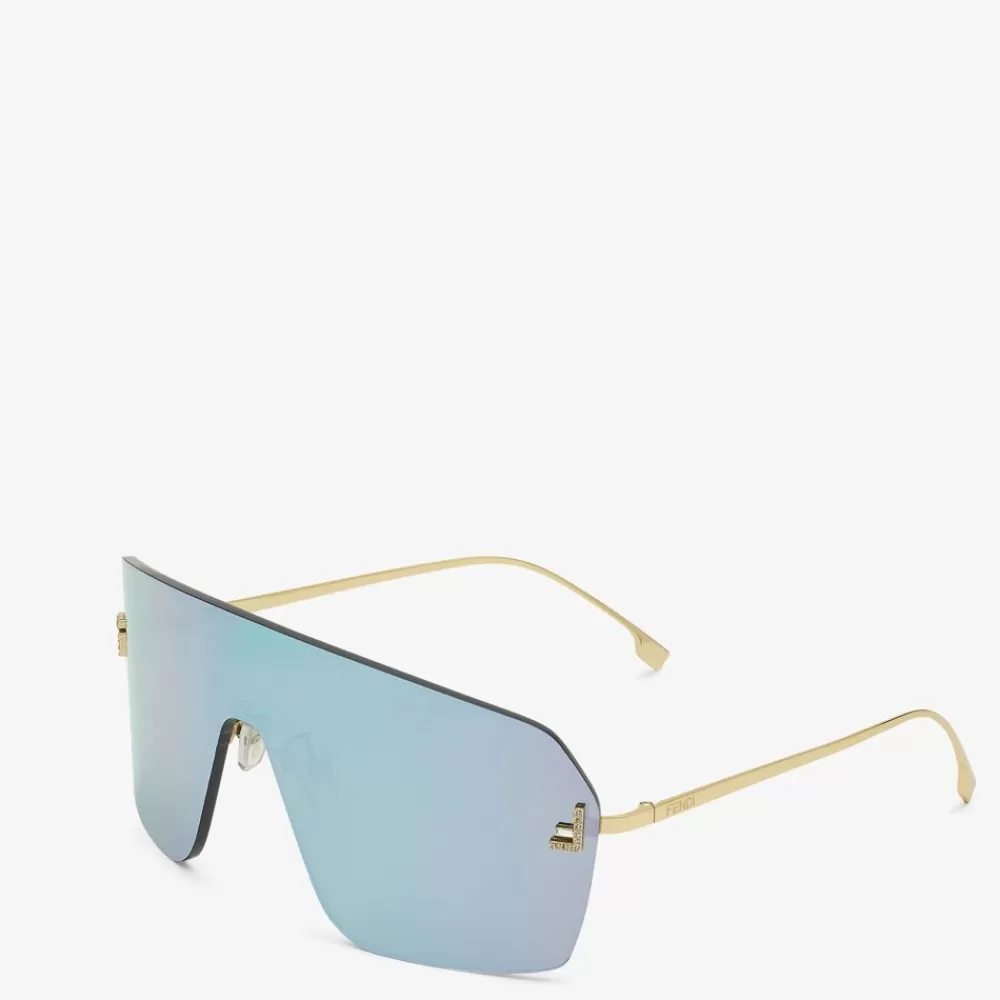Occhiali>Fendi Occhiali Da Sole A Mascherina Argento