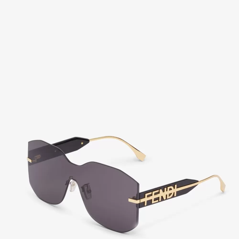 Occhiali>Fendi Occhiali Da Sole A Mascherina Neri