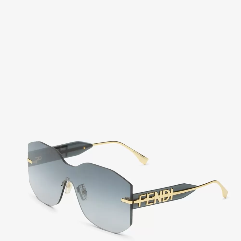 Occhiali>Fendi Occhiali Da Sole A Mascherina Verdi