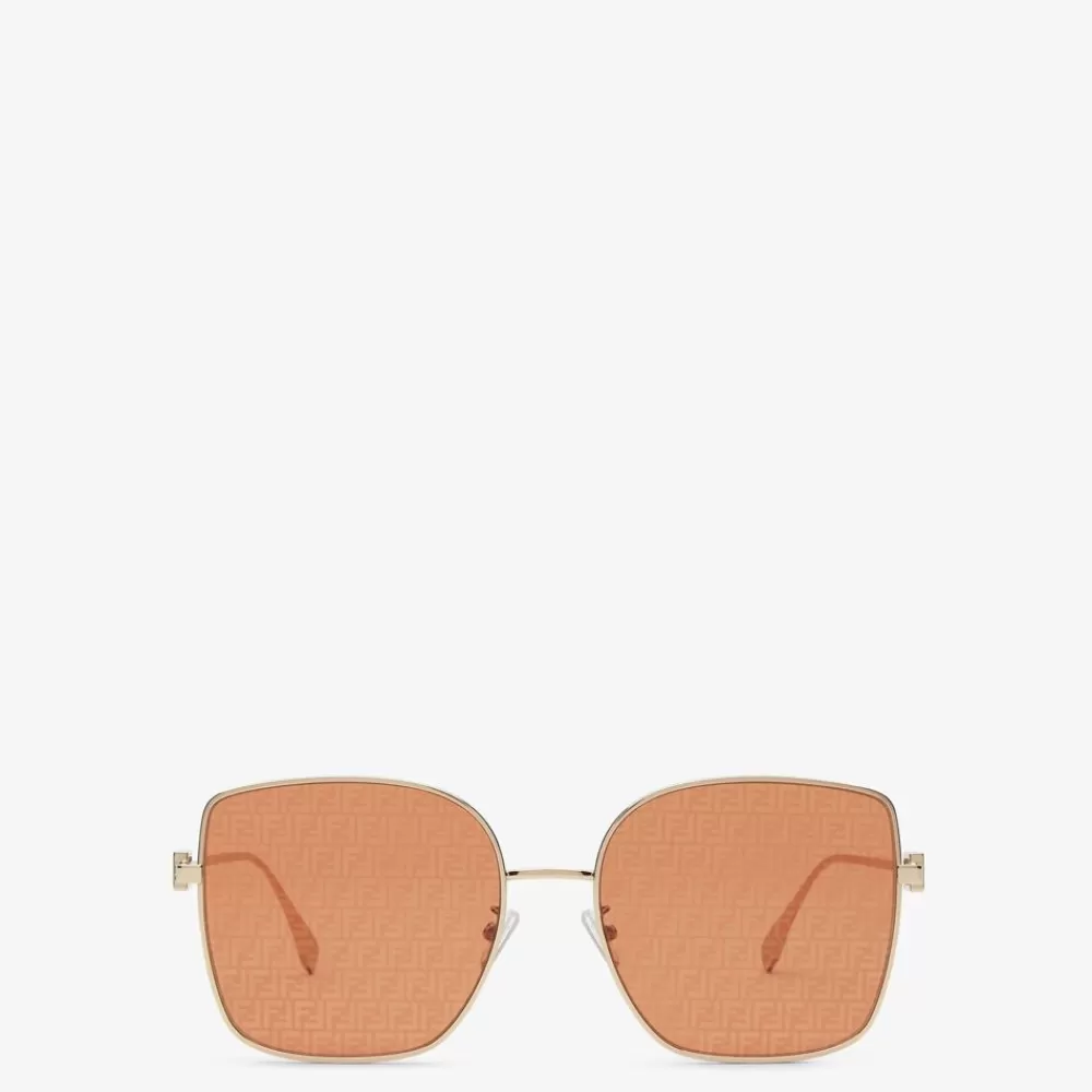 Occhiali>Fendi Occhiali Da Sole Con Lenti Arancioni Con Micrologo Ff
