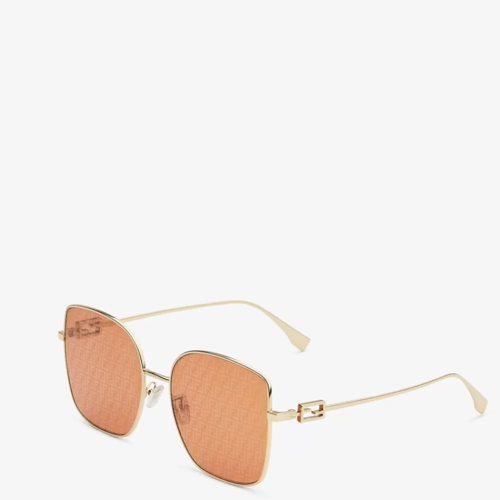 Occhiali>Fendi Occhiali Da Sole Con Lenti Arancioni Con Micrologo Ff