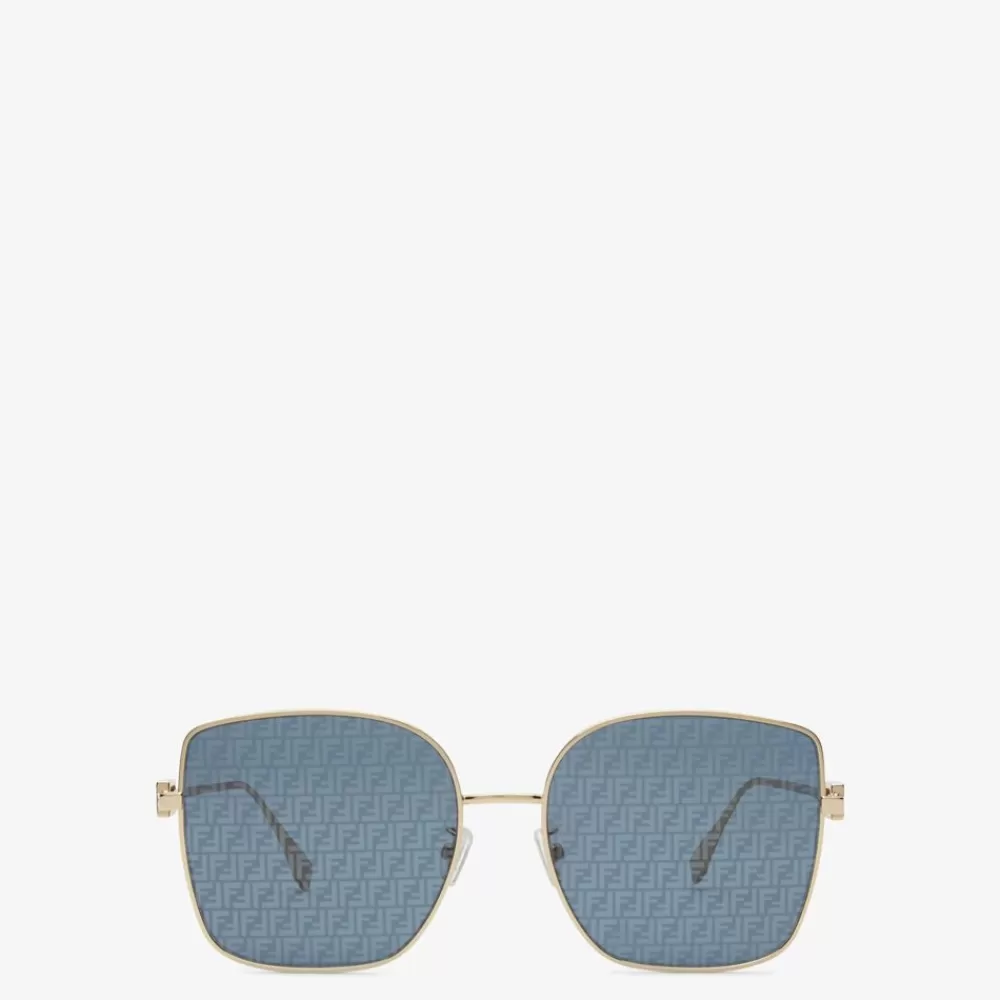 Occhiali>Fendi Occhiali Da Sole Con Lenti Blu Con Micrologo Ff