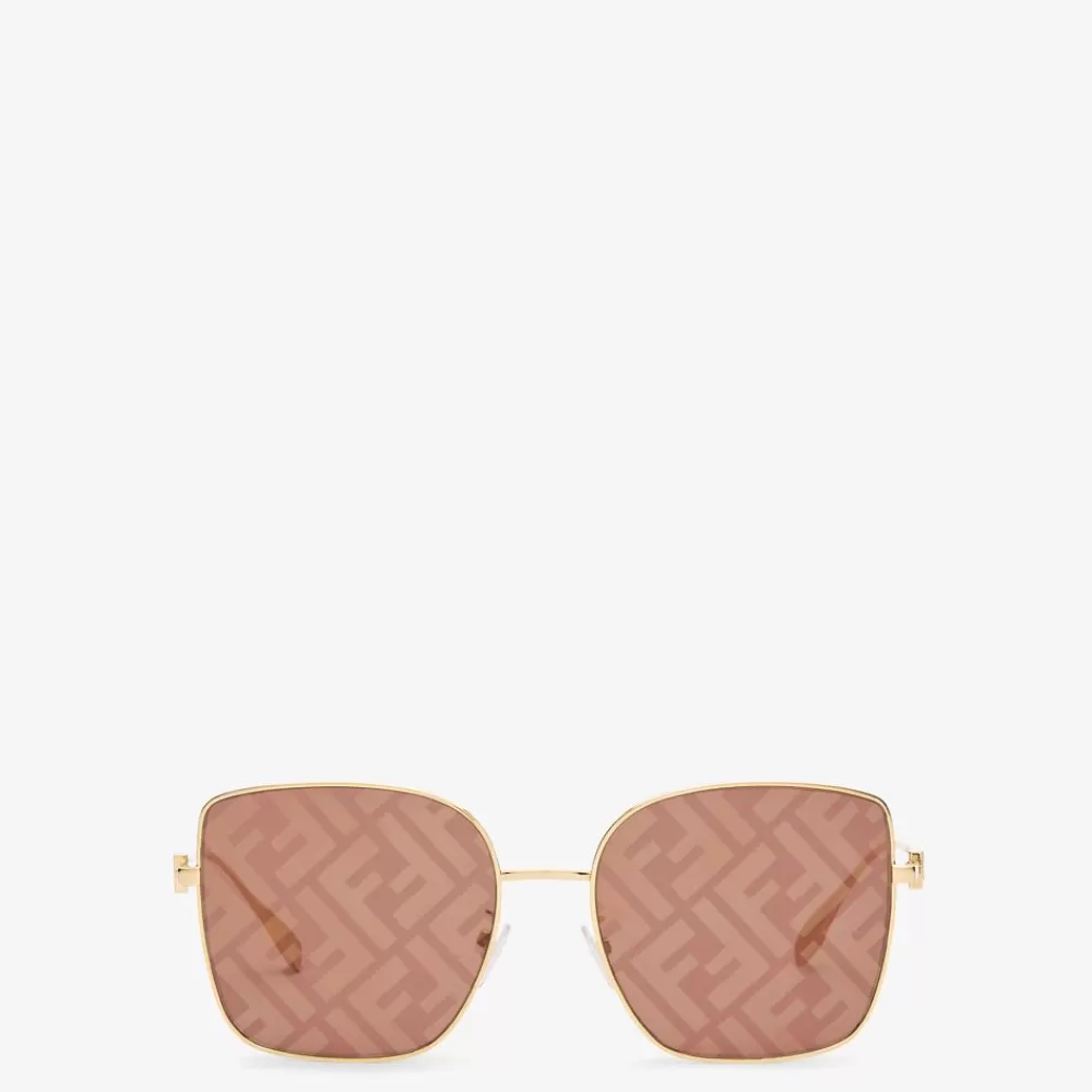 Occhiali>Fendi Occhiali Da Sole Con Lenti Marroni Con Logo Ff