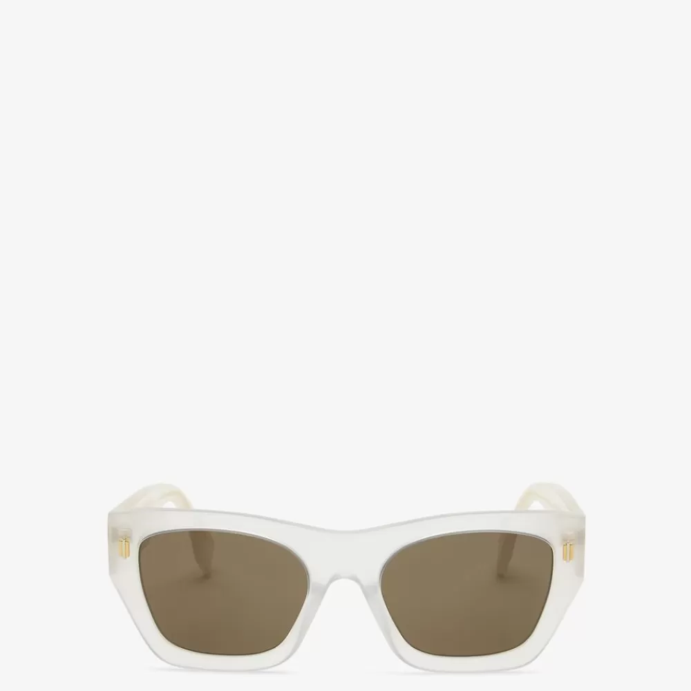 Occhiali>Fendi Occhiali Da Sole In Acetato Bianco