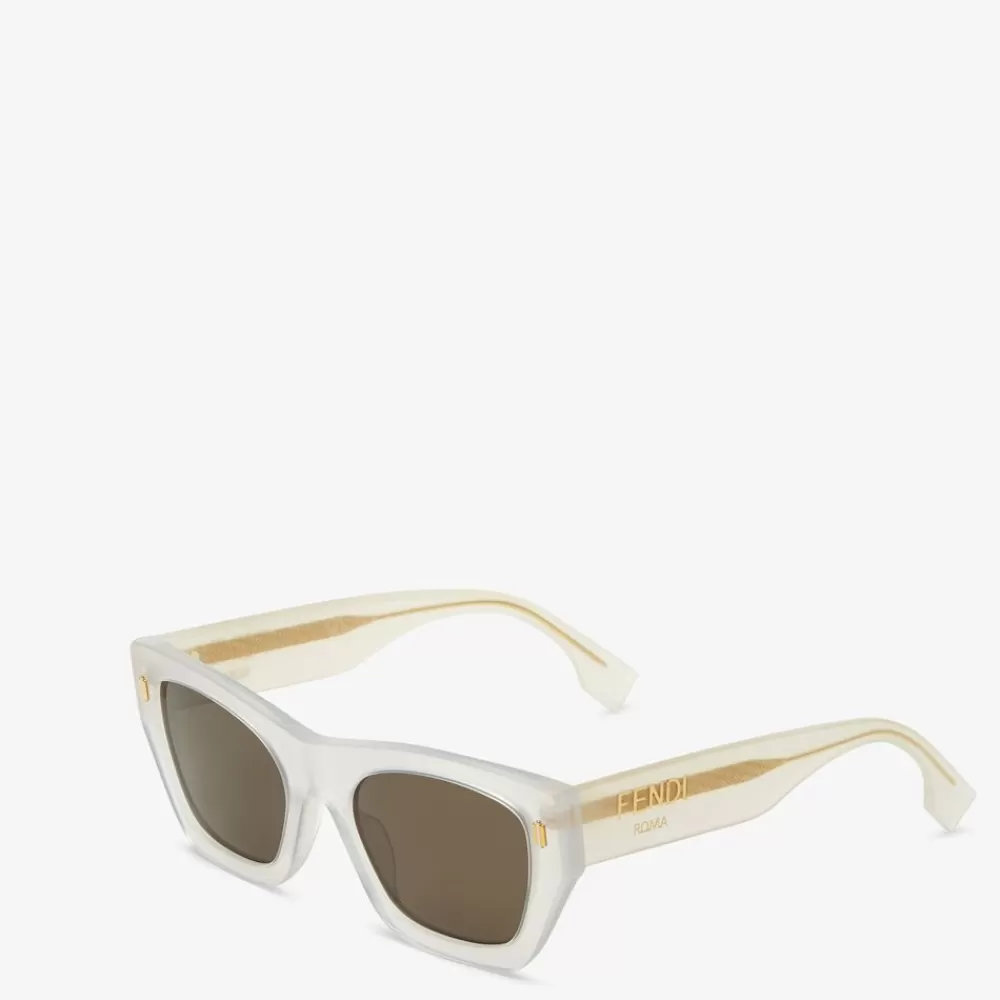 Occhiali>Fendi Occhiali Da Sole In Acetato Bianco