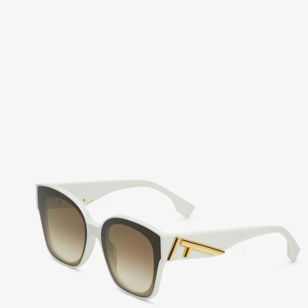 Occhiali>Fendi Occhiali Da Sole In Acetato Color Avorio