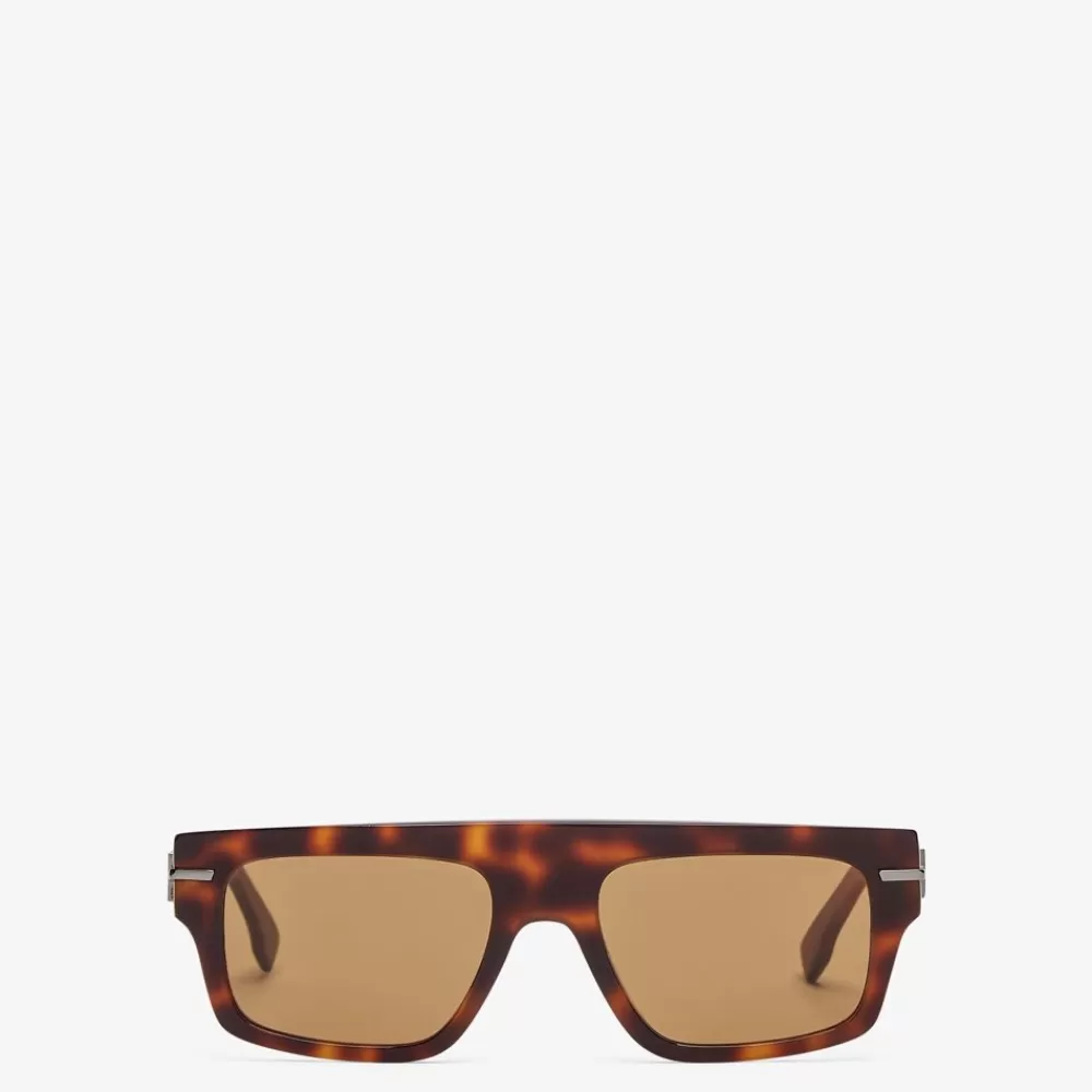 Occhiali>Fendi Occhiali Da Sole In Acetato Havana