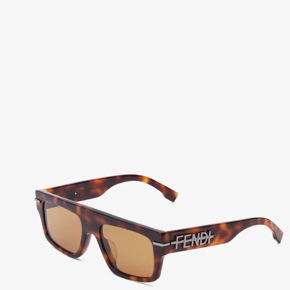 Occhiali>Fendi Occhiali Da Sole In Acetato Havana