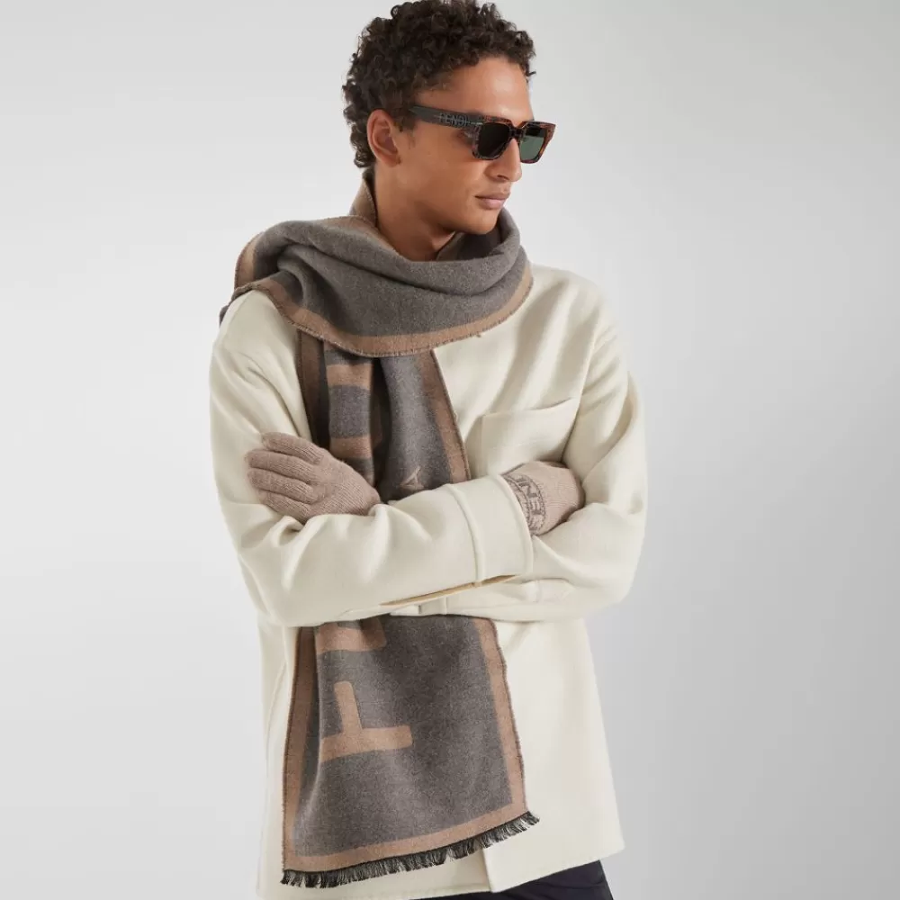 Occhiali>Fendi Occhiali Da Sole In Acetato Havana Scura Con Stampa Effetto Coccodrillo