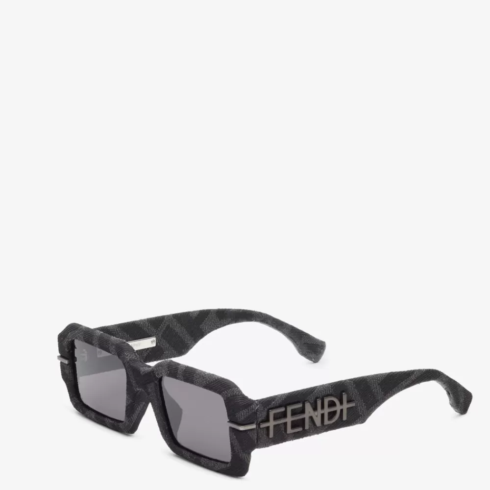 Occhiali>Fendi Occhiali Da Sole In Tessuto Ff Grigio