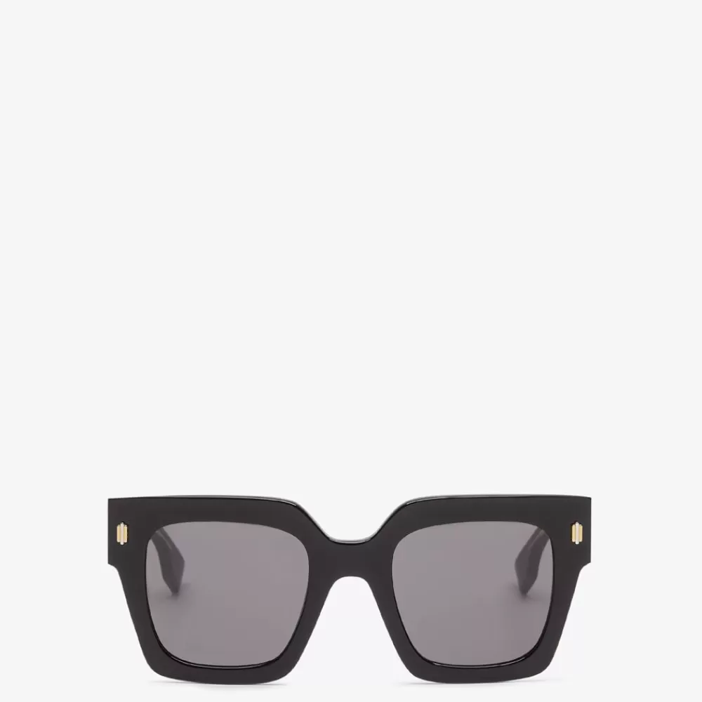Occhiali>Fendi Occhiali Da Sole Neri In Acetato