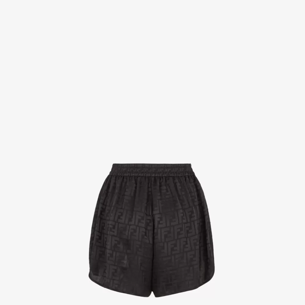 Completi>Fendi Pantaloncino In Seta Nera