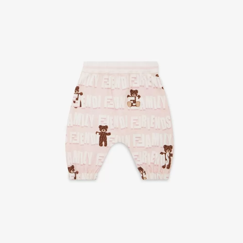 Bambina>Fendi Pantalone Baby In Felpa Con Stampa Multicolor