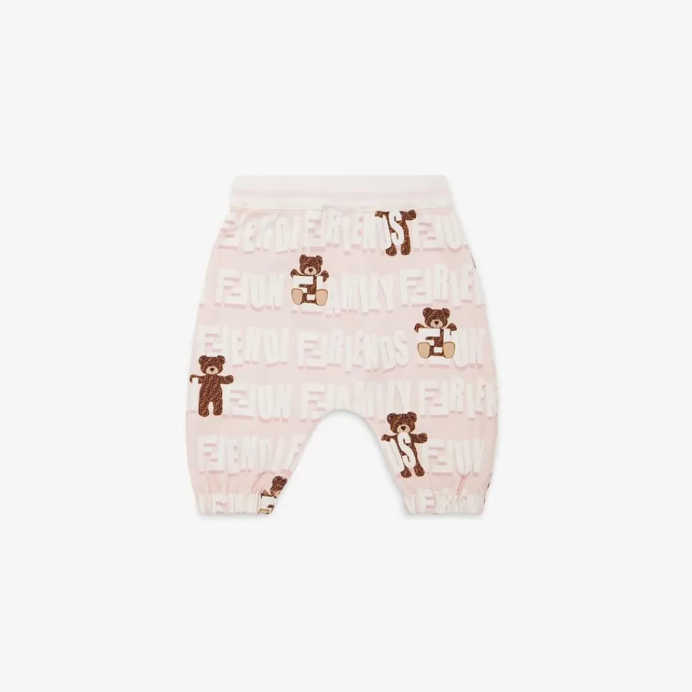 Bambina>Fendi Pantalone Baby In Felpa Con Stampa Multicolor