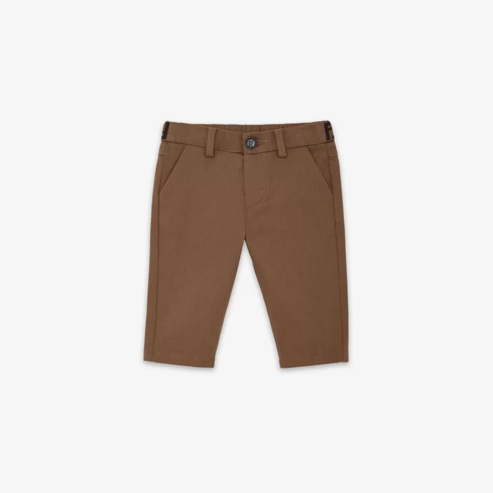 Bambina>Fendi Pantalone Baby In Gabardina Marroni
