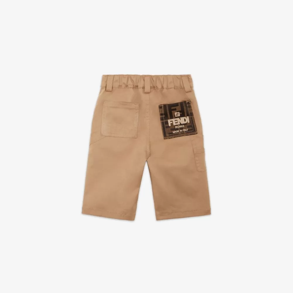 Bambina>Fendi Pantalone Baby In Gabardina Stretch Beige