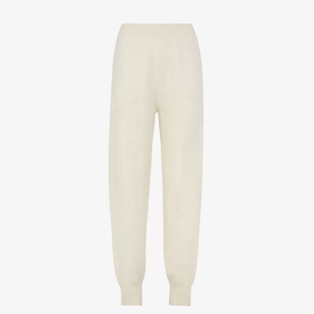 Activewear>Fendi Pantalone In Cashmere Bianco