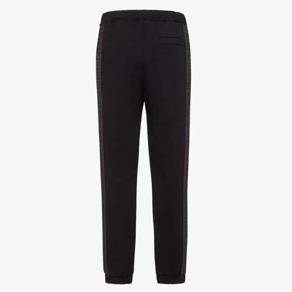 Denim E Pantaloni>Fendi Pantalone In Cotone Nero