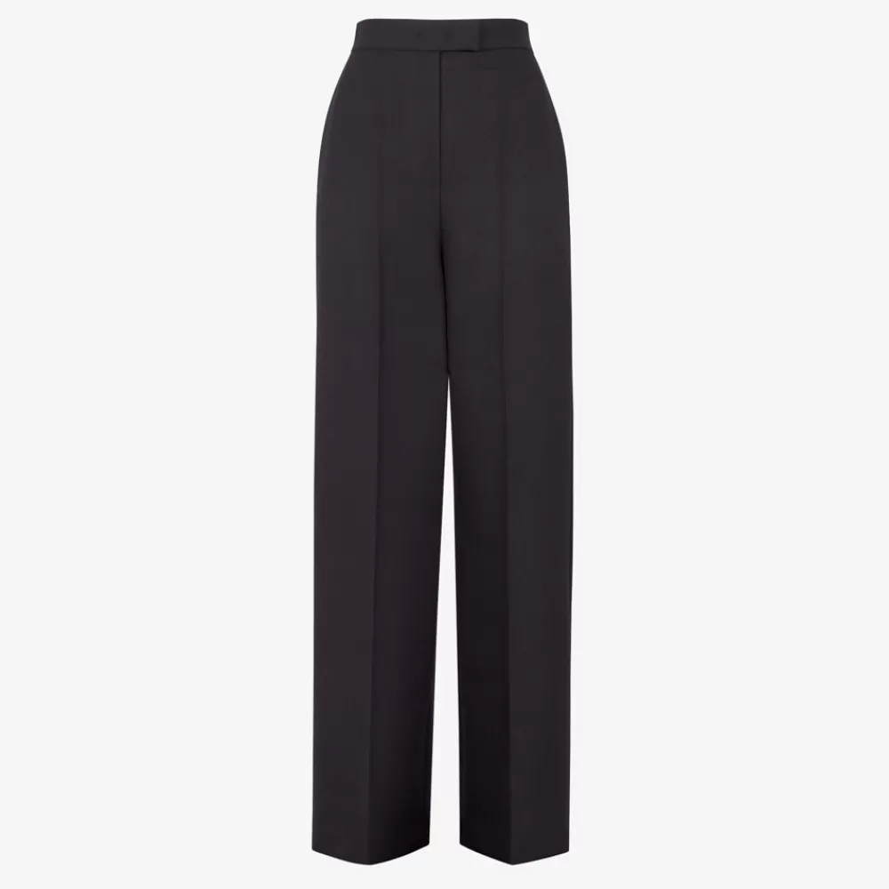 Completi>Fendi Pantalone In Grain De Poudre Nero