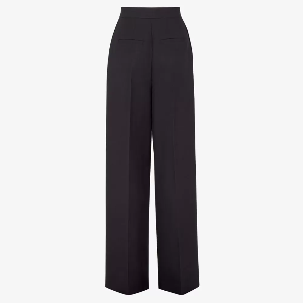 Completi>Fendi Pantalone In Grain De Poudre Nero