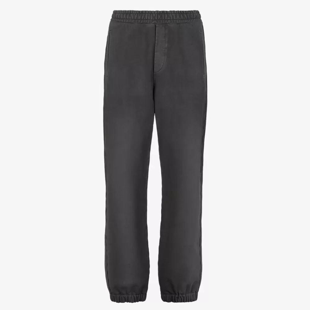 Denim E Pantaloni>Fendi Pantalone In Jersey Grigio