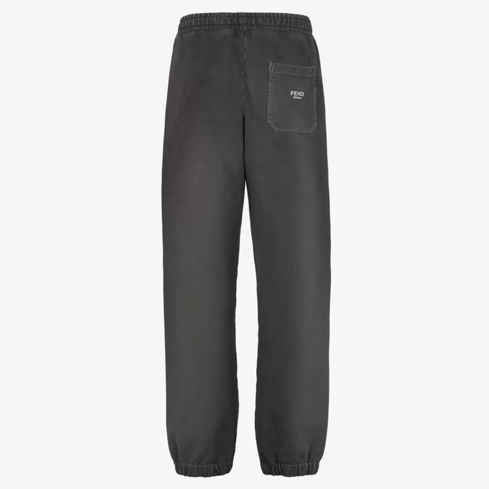 Denim E Pantaloni>Fendi Pantalone In Jersey Grigio