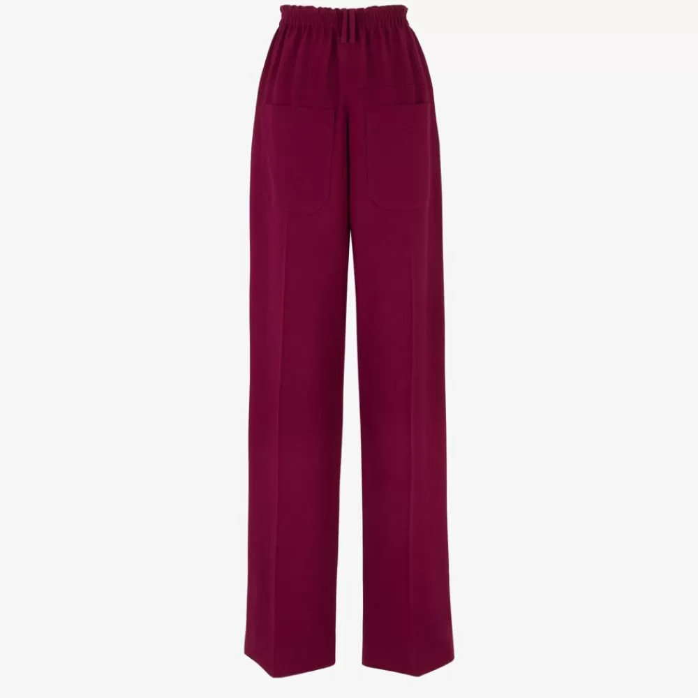Completi>Fendi Pantalone In Lana Bordeaux