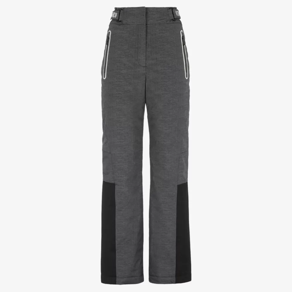 Skiwear>Fendi Pantalone In Nylon Grigio