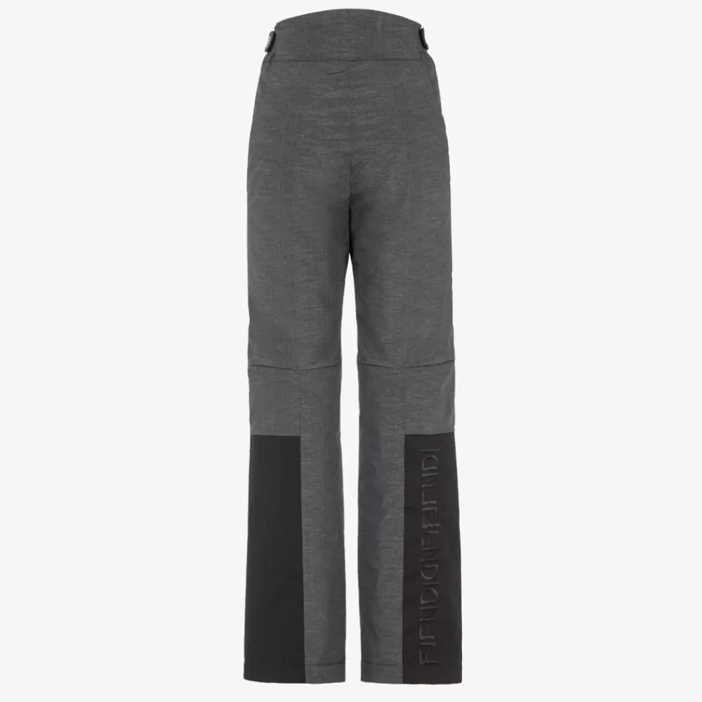Skiwear>Fendi Pantalone In Nylon Grigio