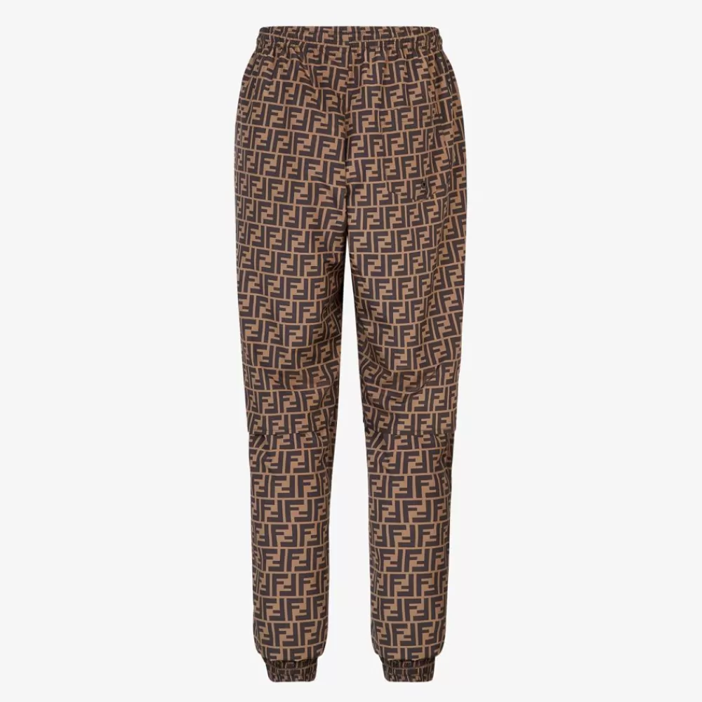Activewear>Fendi Pantalone In Nylon Marrone