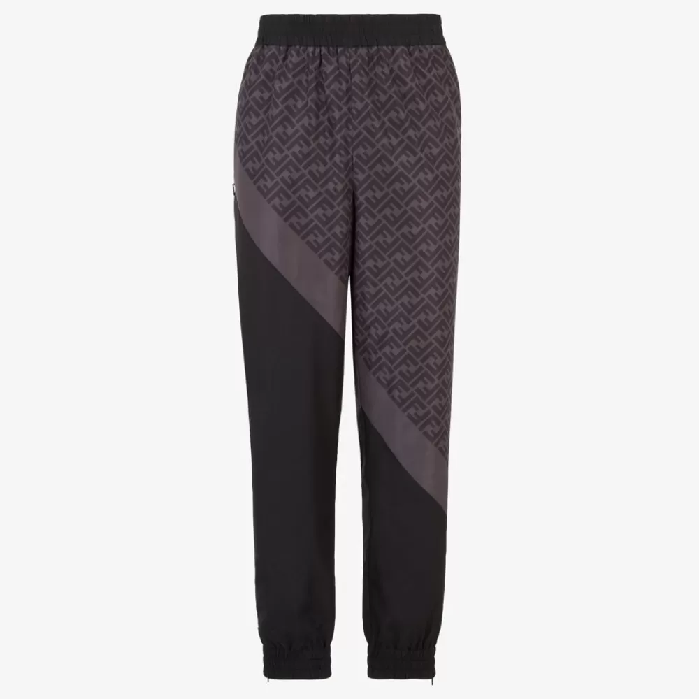 Activewear>Fendi Pantalone In Nylon Nero