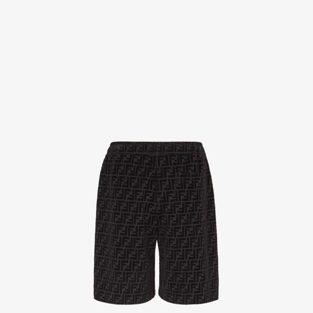 Activewear>Fendi Pantalone In Piquet Nero