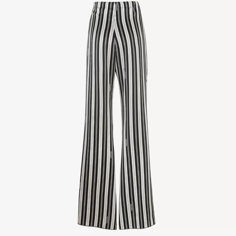 Pantaloni E Shorts>Fendi Pantalone In Seta Stampata