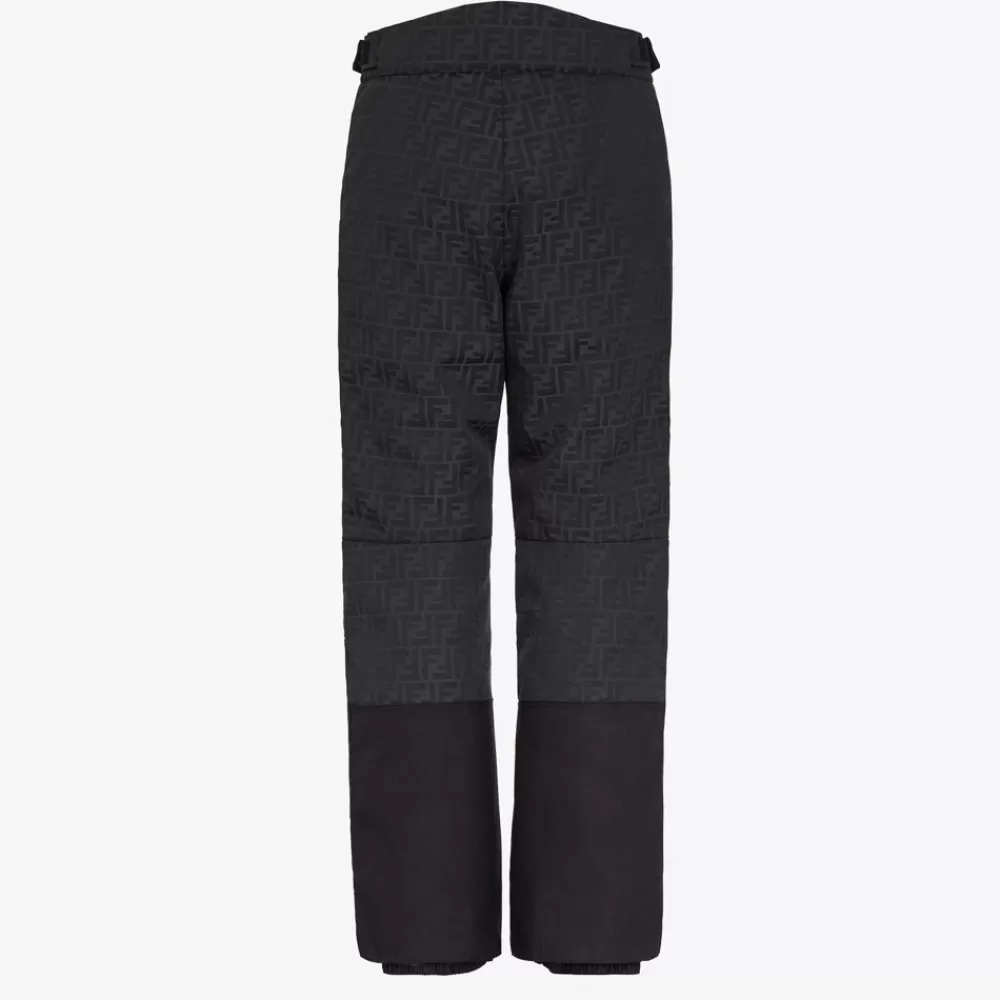 Skiwear>Fendi Pantalone In Tessuto Tecnico Nero