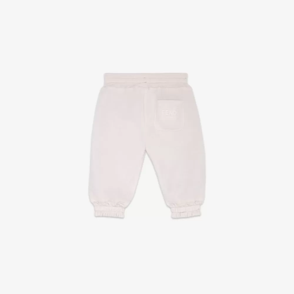 Bambina>Fendi Pantaloni Double Face In Nylon Ff E Felpa Rosa
